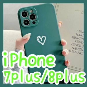 [iPhone7plus/8plus]iPhone кейс зеленый Heart зеленый 