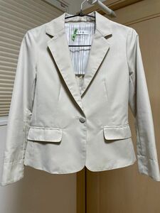 SPB スーツ　ジャケット オフホワイト　白　レディースSサイズ　ミニマム　低身長さんにも 