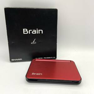 【美品】シャープ SHARP ブレーン Brain カラー電子辞書 PW-A9200 レッド 付属有 動作品 中古 Y421