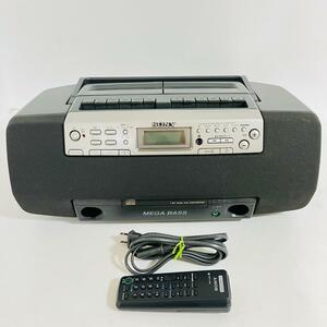 [A4601] operation goods! SONY CFD-W57 CD radio cassette ko-da- Sony CD radio-cassette remote control attaching Heisei era retro Y2K