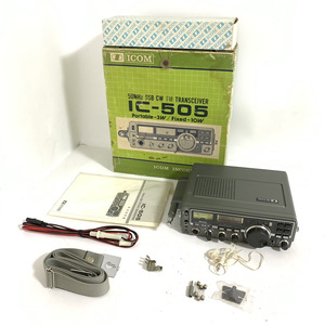 [A4528]ICOM приемопередатчик IC-505 радиолюбительская связь машина Icom Showa Retro подлинная вещь реквизит пьеса предметы интерьера коллекция 