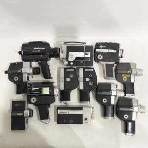 【R1376】掘り出し物 8mmカメラ 大量 まとめ売り ELMO 106 FUJICA Single-8 P100 P300 P400 P1 Z450 AX100 Z2 CINE CANONET