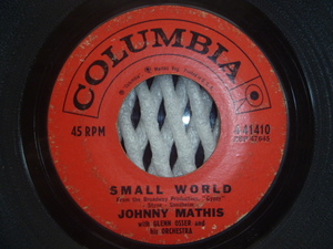 ★JOHNNY MATHIS ジョニー・マティス／ Small World (Columbia)▼全米1959年20位 ※ミュージカル「Gypsy」挿入曲