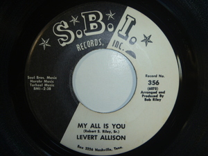 ◆レア盤★LEVERT ALLISON リヴァート・アリソン／ My All Is You / Please Send Me Some One To Love (S.B.I.)1969年■Rare Single