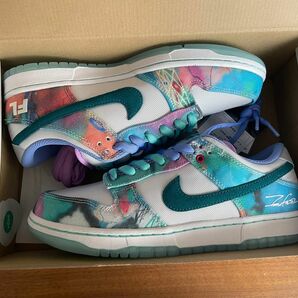 Futura × Nike SB Dunk Low "White and Geode Teal"