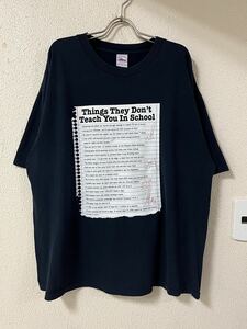 00s Things They Don't Teach You In School 学校では教えてくれない事 メッセージ Tシャツ 