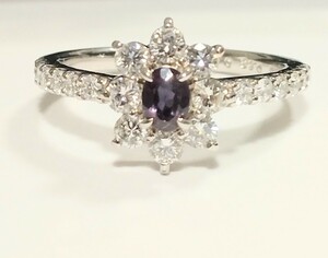  alexandrite 0.30ctPT ring 