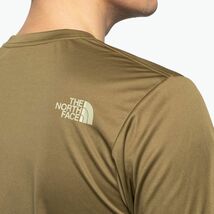 新品 M ★ THE NORTH FACE ザ ノースフェイス 半袖 ロゴ Tシャツ 速乾 カーキ US-S NF0A4CDV37U1 ドライ REAXION EASY メンズ レディース_画像7