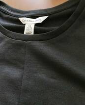 新品 M ★ Calvin Klein Jeans レディース 半袖 ニット US-S ブラック 黒 タイフロント Tシャツ カルバンクライン ジーンズ CK コストコ_画像3