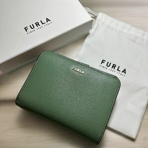 fulra フルラ　二つ折り　財布　コンパクトウォレット　バビロン　グリーン