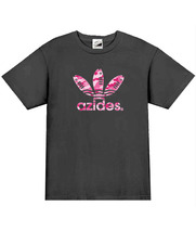 【azides黒ピンクS】5ozアジデス迷彩Tシャツ面白いおもしろパロディネタプレゼント送料無料・新品_画像1