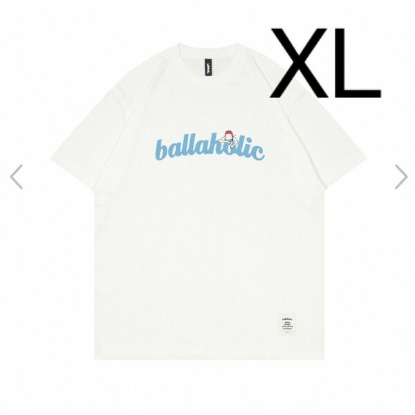 ballaholicボーラホーリック　スラムダンク　Tシャツ　PICK UP PLAYGROUND　white/sky blue