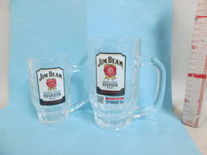 JIM BEAM 　ジムビーム　　メガジョッキ　Ｈ１７ｃｍ　 ジョッキ グラス　2種で　未使用か美品