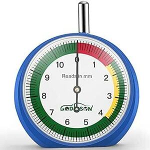 GODESON tire gauge tire to red deep times total MM Japan, dial type teps gauge Pro tire groove gauge, tire air gauge 