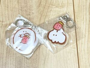 新品 もくもくちゃん 2018年 コラボカフェ 東京 限定 アクリルキーホルダー いちご 3種セット アザラシ うさぎ 公式 アクキー グッズ