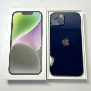 1円~【初期化済み】Apple iPhone 14 256GB ミッドナイト MPVW3J/A SIMフリー ACロック解除済み バッテリー最大容量82% 箱付き GK-70131