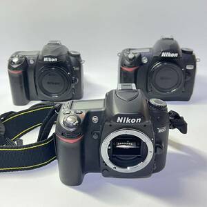 1円~【まとめ売り】通電確認済み ニコン Nikon 3点セット D50 D70 D80 デジタル一眼レフカメラ ボディ ブラック 現状品 yt