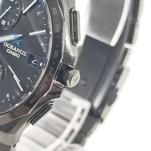 1円~【実動】カシオ CASIO オシアナス OCEANUS 0CW-S5000 電波ソーラー メンズ腕時計 ブラック文字盤 ラウンド デイト 箱付き G123410の画像4