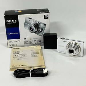 1円~【通電確認済】ソニー SONY Cyber-shot DSC-WX100 Lens G 3.3-5.9/4.45-44.5 コンパクトデジタルカメラ 付属品あり YT