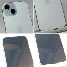 1円~【保証期間有り】美品 Apple iPhone 15 128GB ブルー MTML3J/A SIMフリー ACロック解除済み バッテリー最大容量100% 箱付き GK-100001_画像5