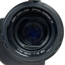 1円~【通電確認済】ソニー SONY DCR-VX1000 VIDEO LENS OPTICAL 10×ZOOM/AF f=5.9-59 1:1.6 デジタルビデオカメラレコーダー J120018_画像4