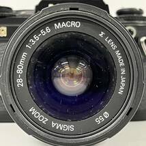 1円~【動作未確認】ニコン Nikon FG シグマ SIGMA ZOOM 28-80mm 1:3.5-5.6 MACRO 一眼レフ フィルムカメラ レンズ ケース付き J180007_画像3