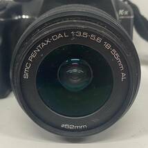 1円~【動作未確認】ペンタックス K-X SMC PENTAX-DA L 1:3.5-5.6 18-55mm AL デジタル一眼レフカメラ レンズ ストラップ付き J130128_画像3