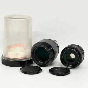 1円~【セット売り】ニコン Nikon NIKKOR 105mm 1:2.5 SERIES E 35mm 一眼カメラ用 単焦点レンズ 望遠レンズ 付属品あり J140088