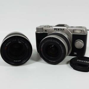 1円~【動作未確認】ペンタックス Q10 SMC PENTAX 1:2.8-4.5 5-15mm 1:2.8 15-45mm ミラーレス一眼カメラ レンズ バッテリー付き J150313