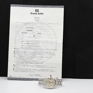 1円 保付 グランドセイコー 9S55-0050 SBGR017 アイボリー文字盤 AT/自動巻 デイト ラウンド メンズ腕時計 NSY 0027610 4JWTの画像5