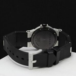 1円 稼働 ブルガリ アルミニウム QZ AL.32.A シルバー文字盤 SS デイト メンズ腕時計 KMR 0036300 4ERTの画像3