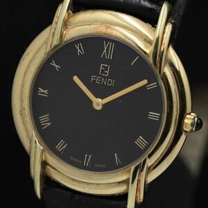 1 иен работа Fendi 300J QZ черный циферблат мужские наручные часы TKD 3797000 4NBG2