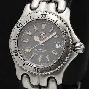 1 jpy operation TAG Heuer cell QZ WG1313-2 gray face SS Date lady's wristwatch KMR 0677100 4YBT