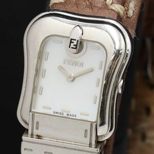 1 иен работа Fendi 013-3800L-212 белый циферблат мужские наручные часы TKD 6696000 4JWY