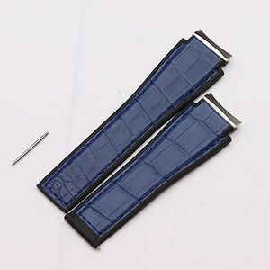 1 jpy unused goods TAG Heuer original belt leather / Raver blue color 21mm for men's wristwatch for NSY 6696000 4JWY