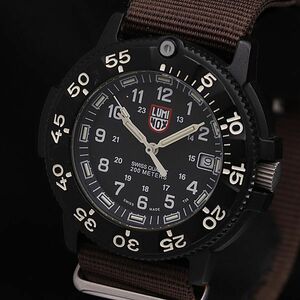 1 иен работа Luminox 3000/3900 V3 200m черный циферблат Divers Date QZ мужские наручные часы NSY 8174000 4PRY