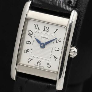 1 jpy operation Coach W002B QZ white face lady's wristwatch TKD 8174000 4PRY