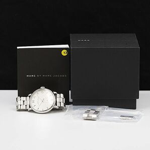 1円 箱付 稼働 マークバイマークジェイコブス MBM3242 QZ ホワイト文字盤 スモセコ シリンダー メンズ腕時計 DOI 6696000 4JWYの画像5