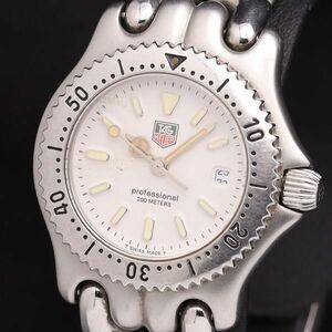 1 jpy TAG Heuer S99 015 cell series Professional QZ Date white face lady's wristwatch TKD 0078100 4JWT