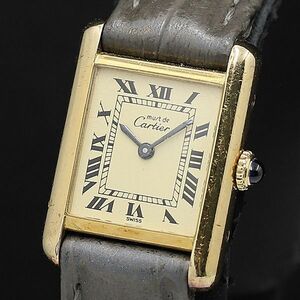 1 иена Операция Cartier Mast Tank Vermille 925 Ручный набор слоновой кости Прямоугольные кожаные ремни смотрит дои 5434110 4bgt