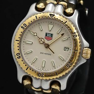 1 jpy operation TAG Heuer 200M cell series QZ ivory face Date S.95/713M/E men's wristwatch KMR 5656200 4BGT