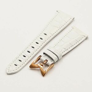 1 иен хорошая вещь GaGa Milano оригинальный ремень кожаный ремень белый 20mm для мужские наручные часы для DOI 2000000 NSK