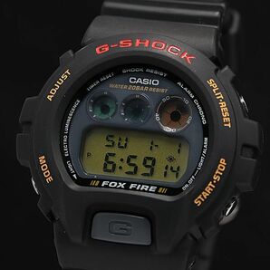 1円 保付き 稼働 カシオ Gショック QZ デジタル文字盤 DW-6900 フォックスファイヤー ブラック メンズ腕時計 KMR 6696000 4JWYの画像1