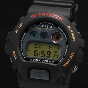 1 иен гарантия имеется работа Casio G амортизаторы QZ цифровой циферблат DW-6900 Foxfire черный мужские наручные часы KMR 6696000 4JWY