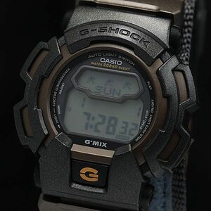 1円 保/箱付 稼働 カシオ Gショック G.MIX QZ デジタル文字盤 GM-100D ブラウンカラー メンズ腕時計 KMR 6696000 4JWY