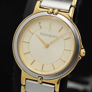 1 jpy Eve sun rolan 2200-228481TA round combination color ivory face QZ lady's wristwatch NSY 8822000 5ANT