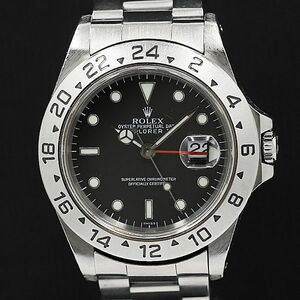 1 jpy box attaching operation Rolex Explorer 2 16570 A460533 AT/ self-winding watch black face Date round men's wristwatch DOI 0005170 5BKT