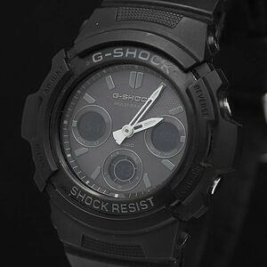 1円 稼働 良品 カシオ G-SHOCK マルチバンド6 AWG-M100B QZ デジアナ ラバーベルト メンズ腕時計 DOI 8611100 5MGY