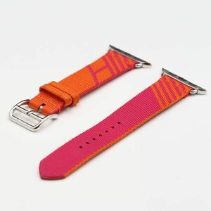 1 jpy box attaching superior article Hermes original belt nylon orange color 32mm for men's / lady's wristwatch for TKD 2000000 5NBG1