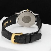 1円 オメガ デヴィル ラウンド アイボリー文字盤 QZ メンズ腕時計 NSY 6547200 5ANT_画像4